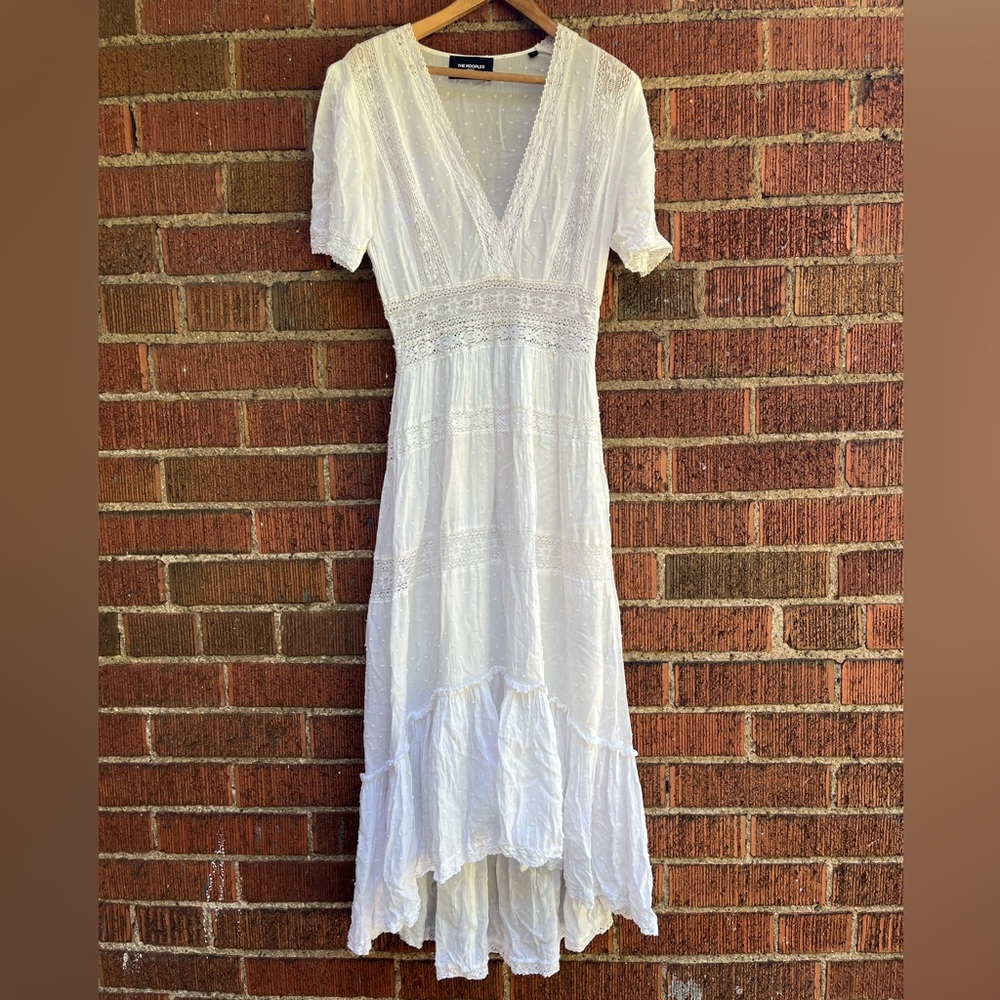 The Kooples Amazing White Lace Boho Prairie Wedding Dress Size 1 (XS)